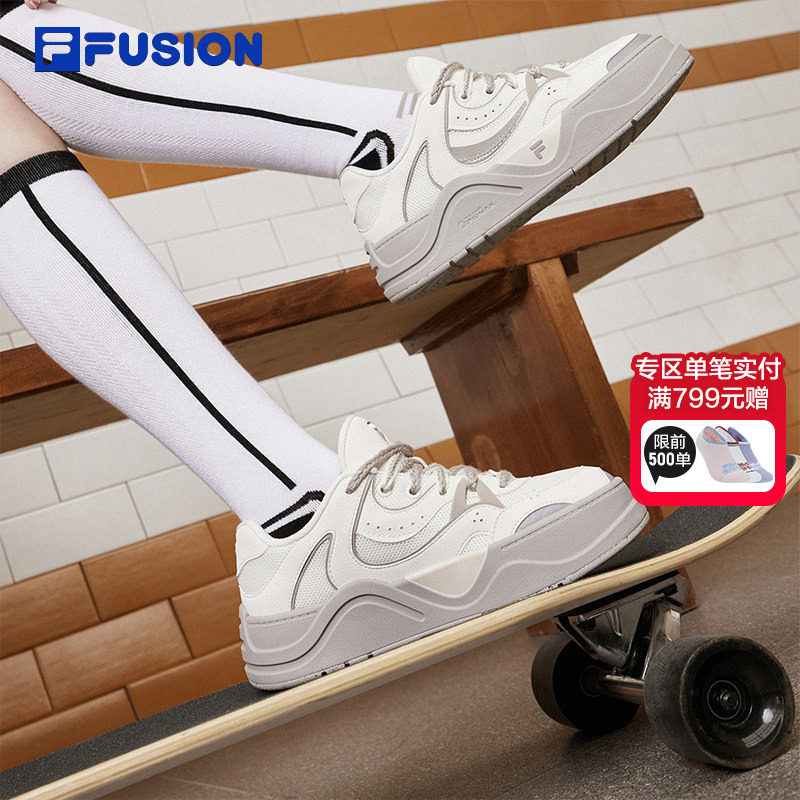 FILA FUSION斐乐潮牌50-50女鞋场下滑板鞋2026时
