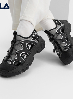 FILA 斐乐官方女鞋FLUID 5 SANDAL复古凉鞋2025夏季新款猫爪凉鞋