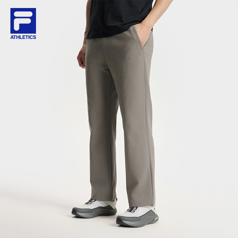 FILA 斐乐官方男士针织长裤2025秋季新款健身运动简约宽松直口裤