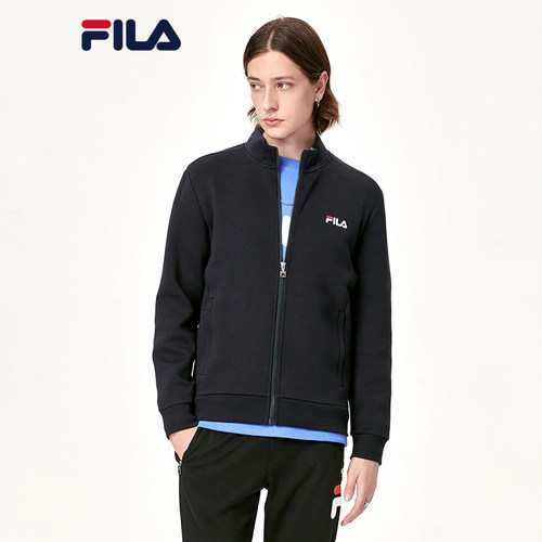 FILA 斐乐官方男士针织长袖外套2026春时尚休闲运动基础立领上衣 - 封面