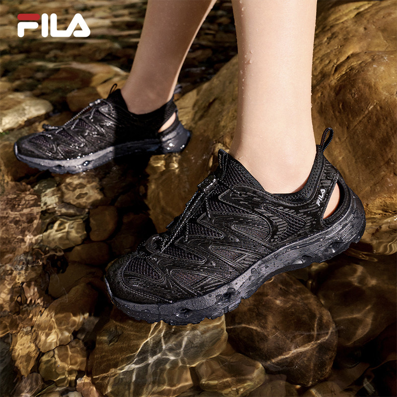 FILA 斐乐官方 WAVY 1+女鞋凉鞋2026夏季款日常生活透气女休闲鞋