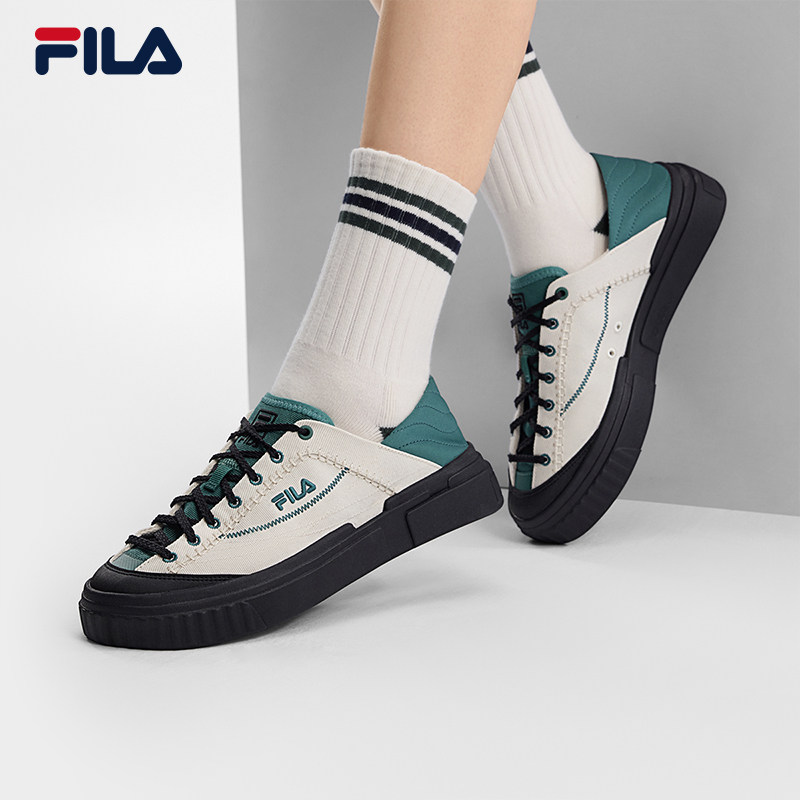 梯田帆布鞋|FILA斐乐LOOP 1S 女小白鞋春夏新款2026