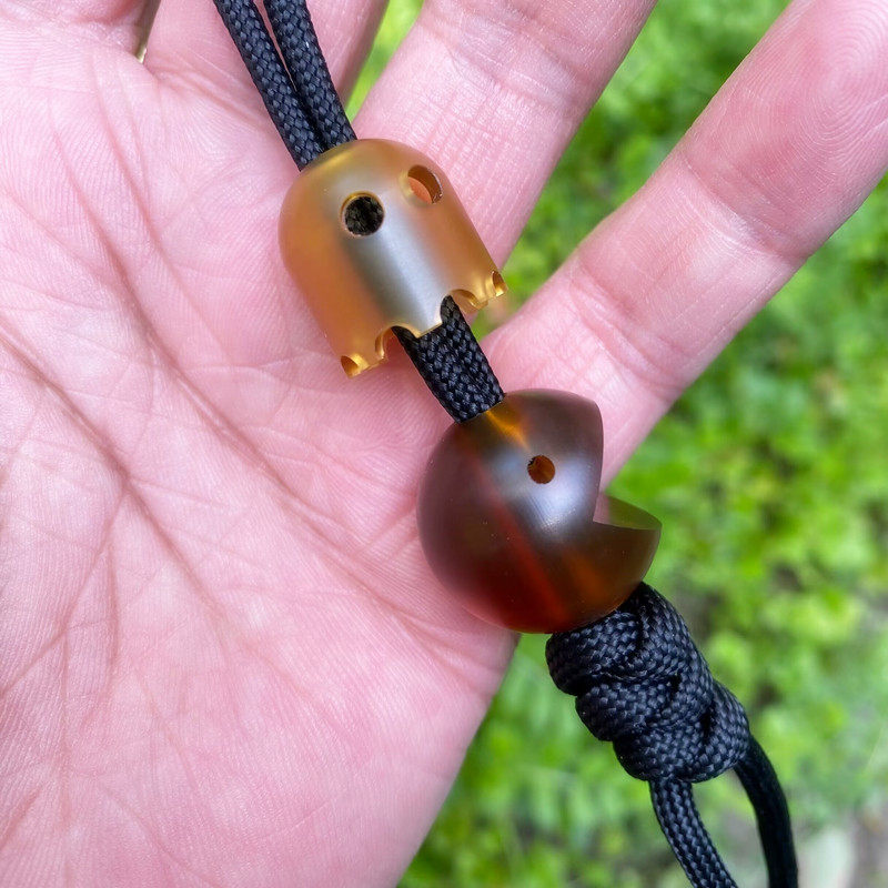 吃豆人 水母怪进口树脂ULTEM  PEI 吊坠刀坠挂坠子挂饰尾绳伞绳坠