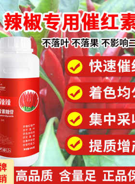 辣椒催红素朝天椒小米椒催熟催红工业辣椒上色膨果靓果增产叶面肥