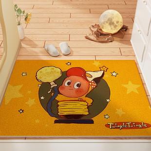 星星人丝圈入户门地垫防滑耐脏玄关进门蹭脚垫门外大门口除尘地毯