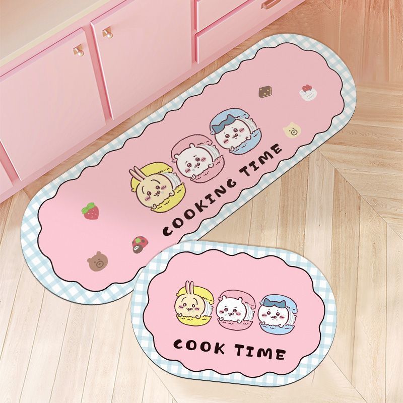 卡通吉伊卡哇厨房地垫新款高级感