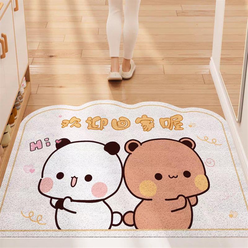 一二布布卡通丝圈地垫入户门垫进门脚踏垫玄关门口地毯防滑耐磨垫