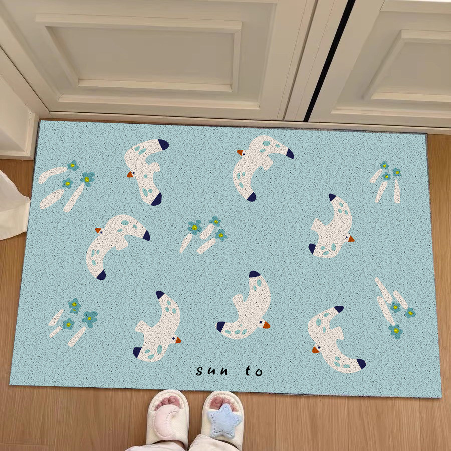 韩系飞鸟集丝圈入户地垫家用进门玄关丝圈防滑刮沙脚垫可裁剪定制,居家布艺,入户地垫,淘宝优惠券,粉丝福利购,淘宝优惠卷