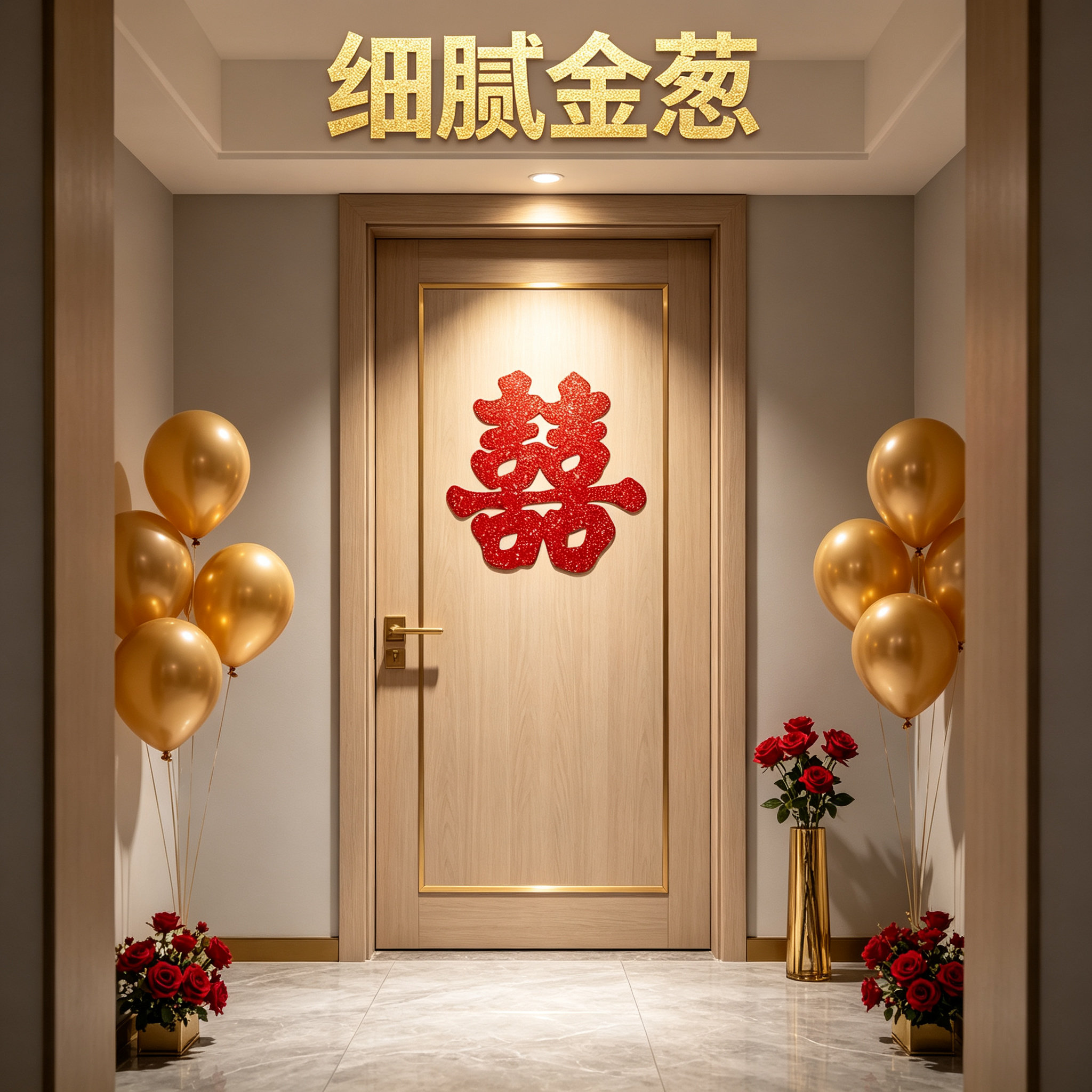 细腻质感金葱囍字贴结婚大门玻璃窗贴婚房嫁娶高档婚庆布置好物