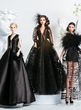 仙仙公主超模潮玩具娃娃礼盒套装黑色优雅系列女生礼物手办