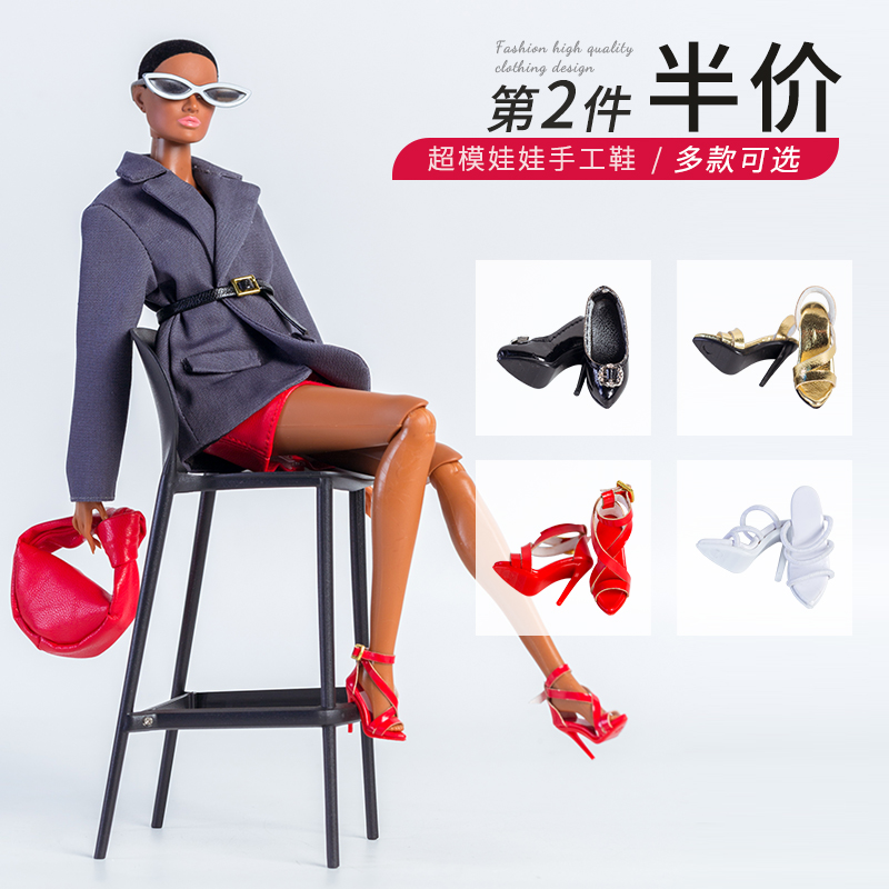 仙仙超模娃娃皮鞋子纯手工时尚爸比FR可穿女孩换装潮玩具25年新款