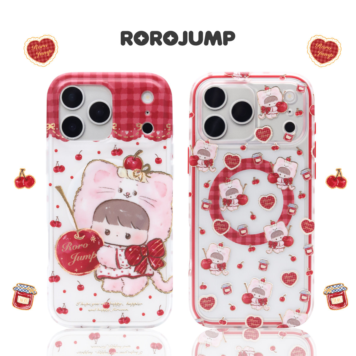 肉肉酱樱桃猫猫适用iPhone17promax磁吸手机壳原创新款