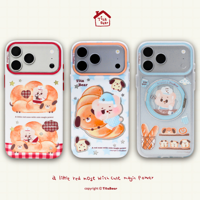 TitaBear偷懒小厨师适用iPhone17ProMax磁吸手机壳原创新款滴胶全包独立镜头框防摔苹果16保护套15卡通可爱14