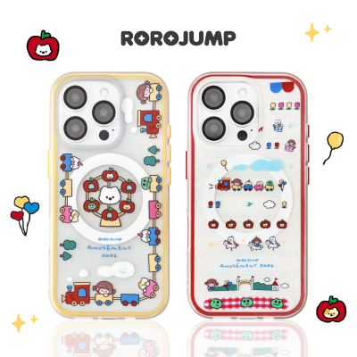 肉肉酱周末游乐园适用iphone16promax磁吸手机壳苹果15pro保护套14超薄二合一磨砂防摔卡通高级感小众设计