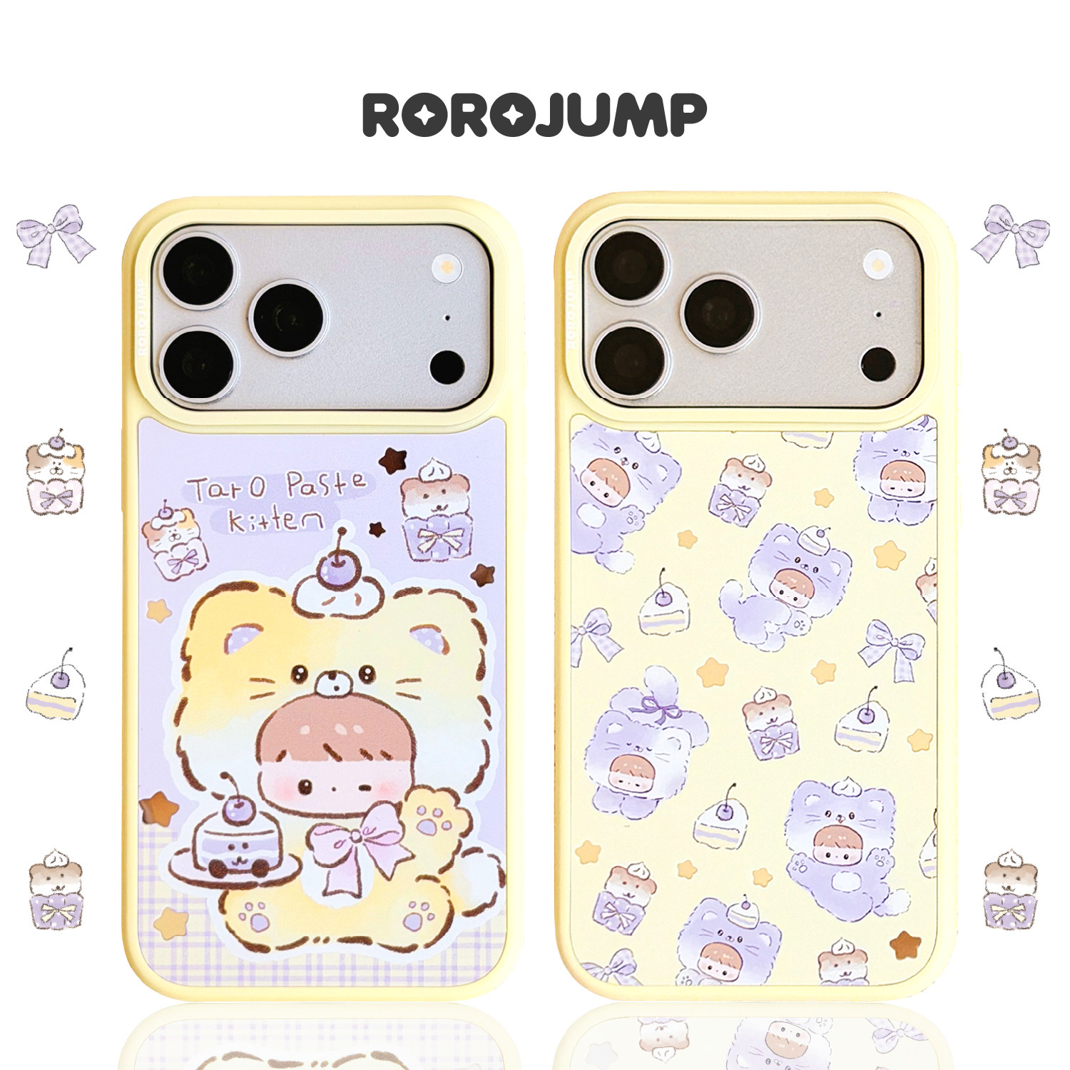 肉肉酱芋泥蛋糕小猫适用iPhone17ProMax磁吸手机壳原创新款彩绘轻韧壳防摔苹果16保护套15Pro卡通可爱小众女
