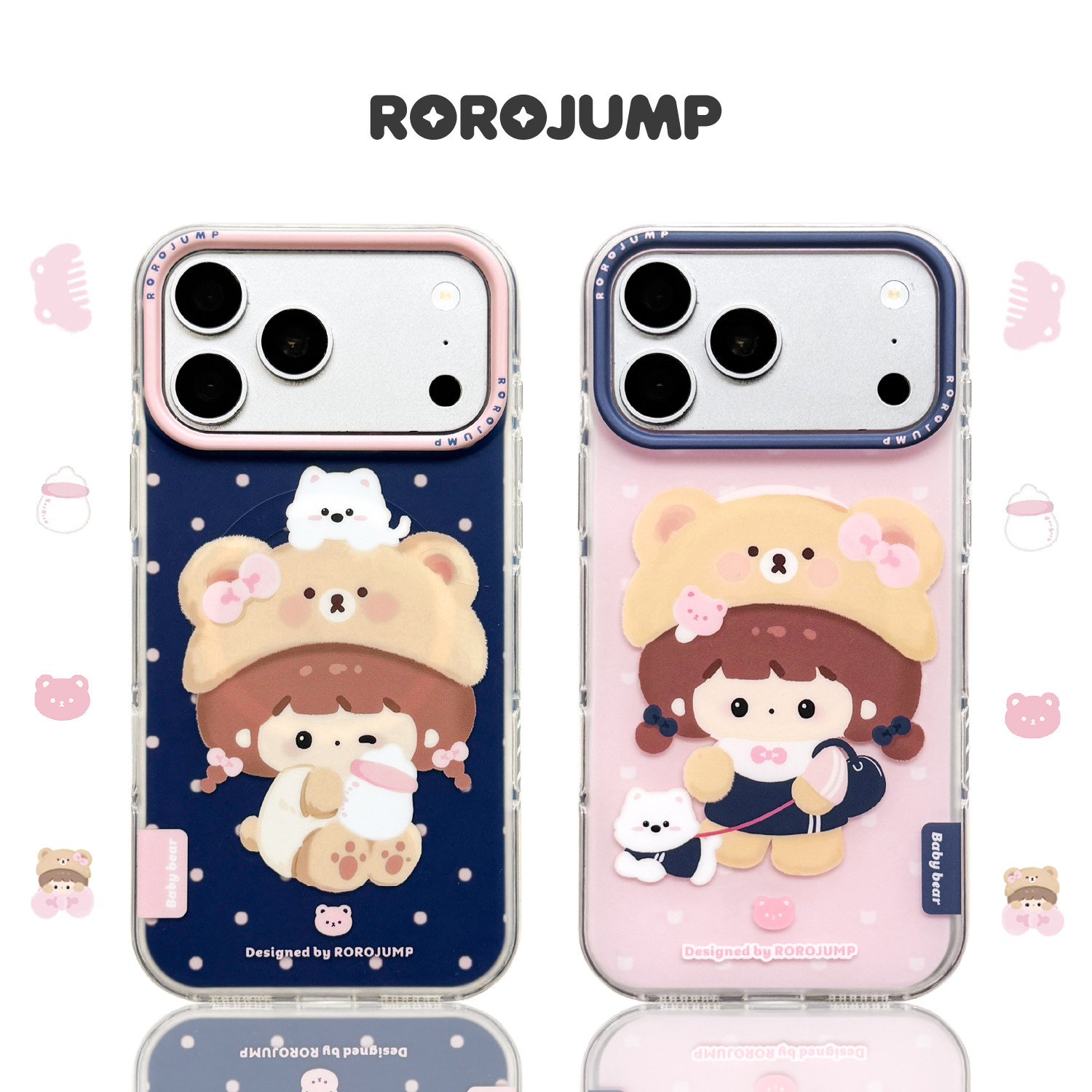肉肉酱baby熊熊日记适用iPhone18ProMax磁吸手机壳原创肤感卡条款侧边带图案防摔苹果17Pro保护套16卡通可爱