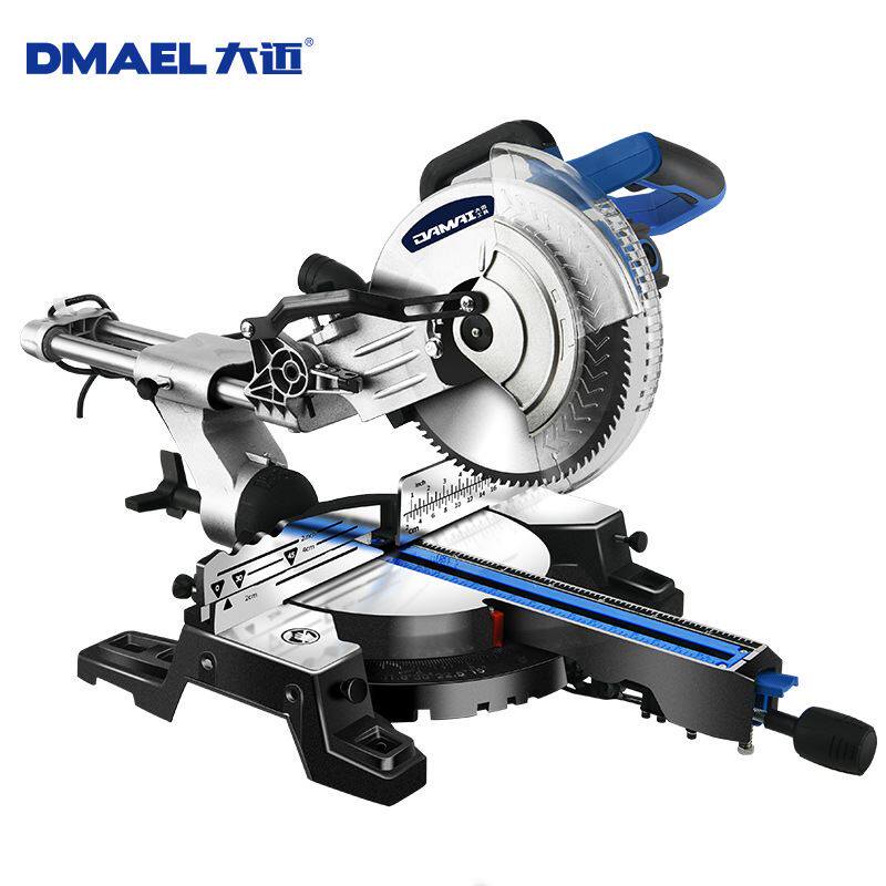 大迈拉杆式双规大功率斜切锯工业级铝型材高精准度台式切割锯铝机