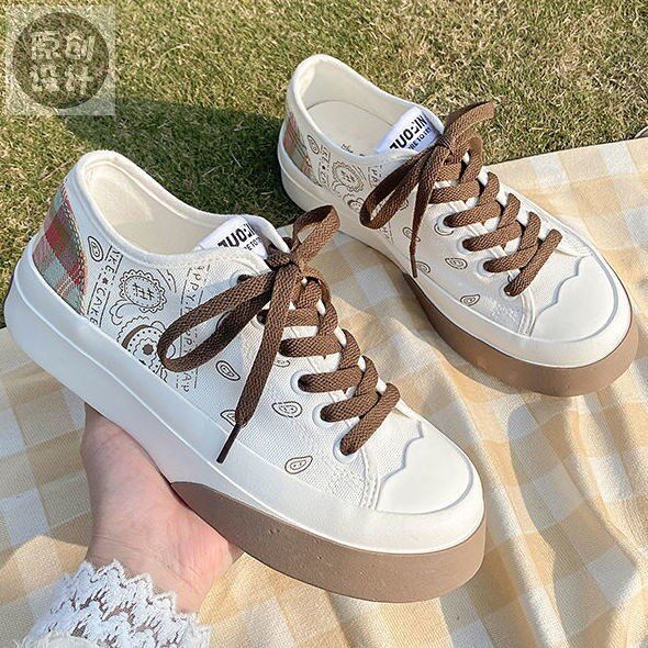 Bandanna  design canvas shoe shoes ins Street beat Trendy shoes Harajuku skate shoes Korean Edition ulzzangin the Women's Shoes, Canvas shoes  category - from Buy2taobao.com to provide professional Taobao agent buy service