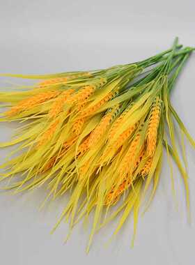 仿真稻谷稻子塑料假大麦穗谷子水稻稻穗农作物仿真花摆设装饰道具