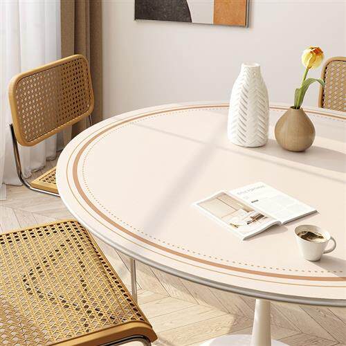 弹盖布北欧桌桌垫防水免洗Q桌布防油纯色茶几形餐桌台布家用u.