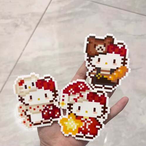 新年系列之kt拼豆成品钥匙扣 可以选择打孔 包挂件饰品