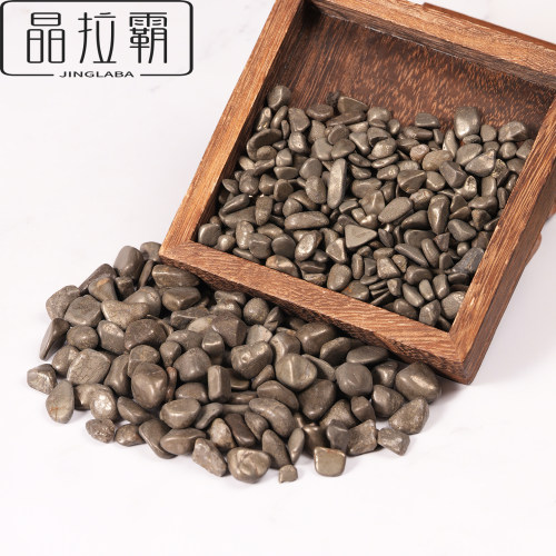 天然黄铜矿碎石摆件装饰