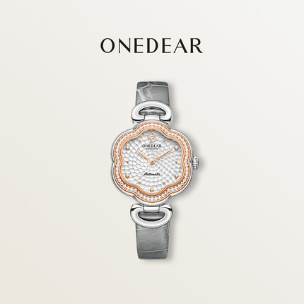 【官方正品】ONEDEAR手表幸运真皮带女式表小表盘复古自动机械表