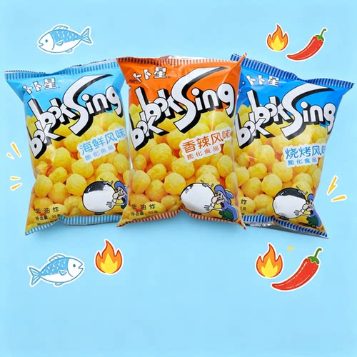 卜卜星50g大包装烧烤海鲜香辣童年怀旧网红经典休闲零食