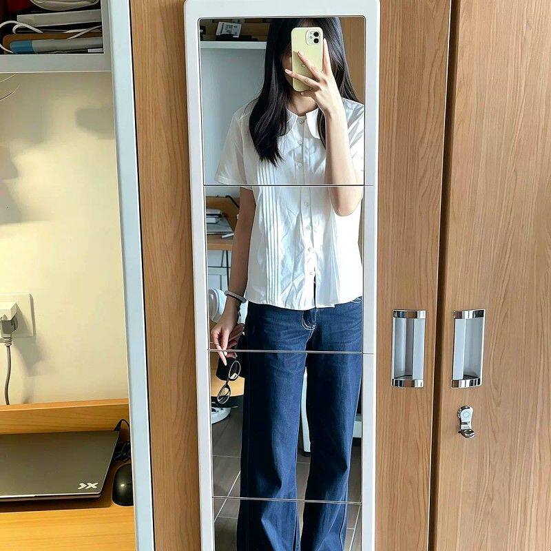 便携高清玻璃可折叠全身镜学生宿舍出租屋网红ins试衣镜子穿衣镜