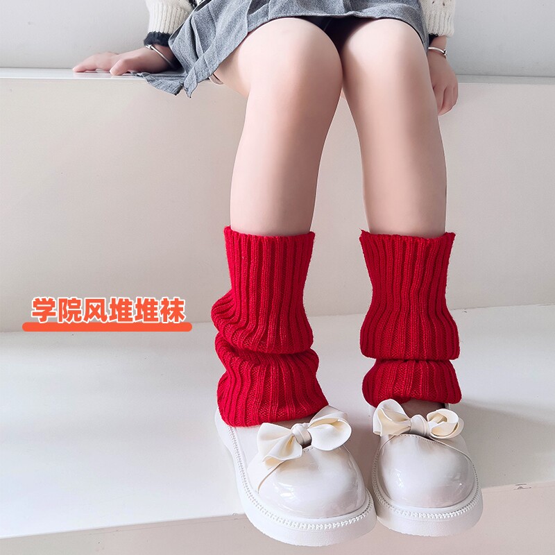 儿童袜套加厚保暖长筒堆堆袜秋冬女童腿套针织护腿小腿袜公主套袜