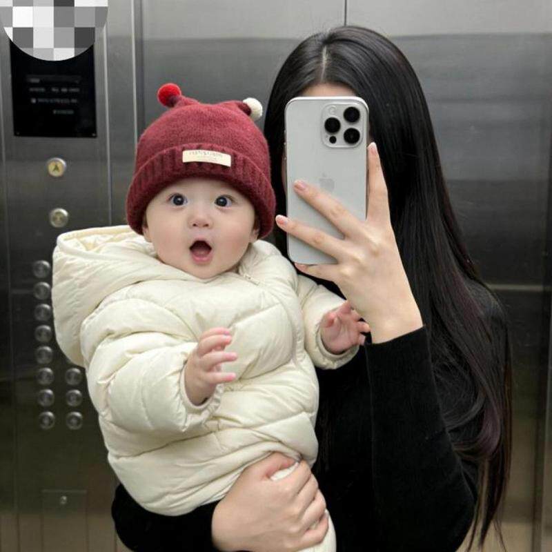 2025新款儿童可爱搞怪触角针织帽秋冬季婴幼儿套头帽宝宝毛线帽潮