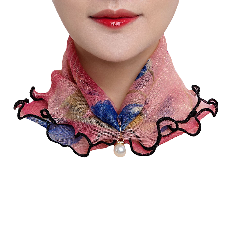 夏季护脖子纱巾女妈妈款高档