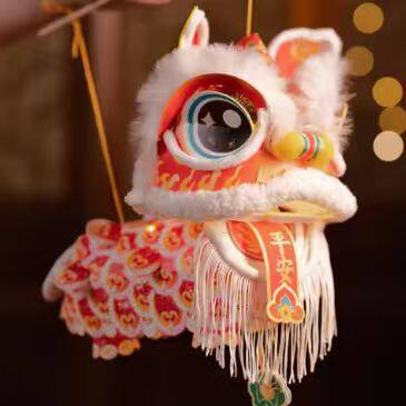 中秋节醒狮灯笼DIY材料包儿童图片