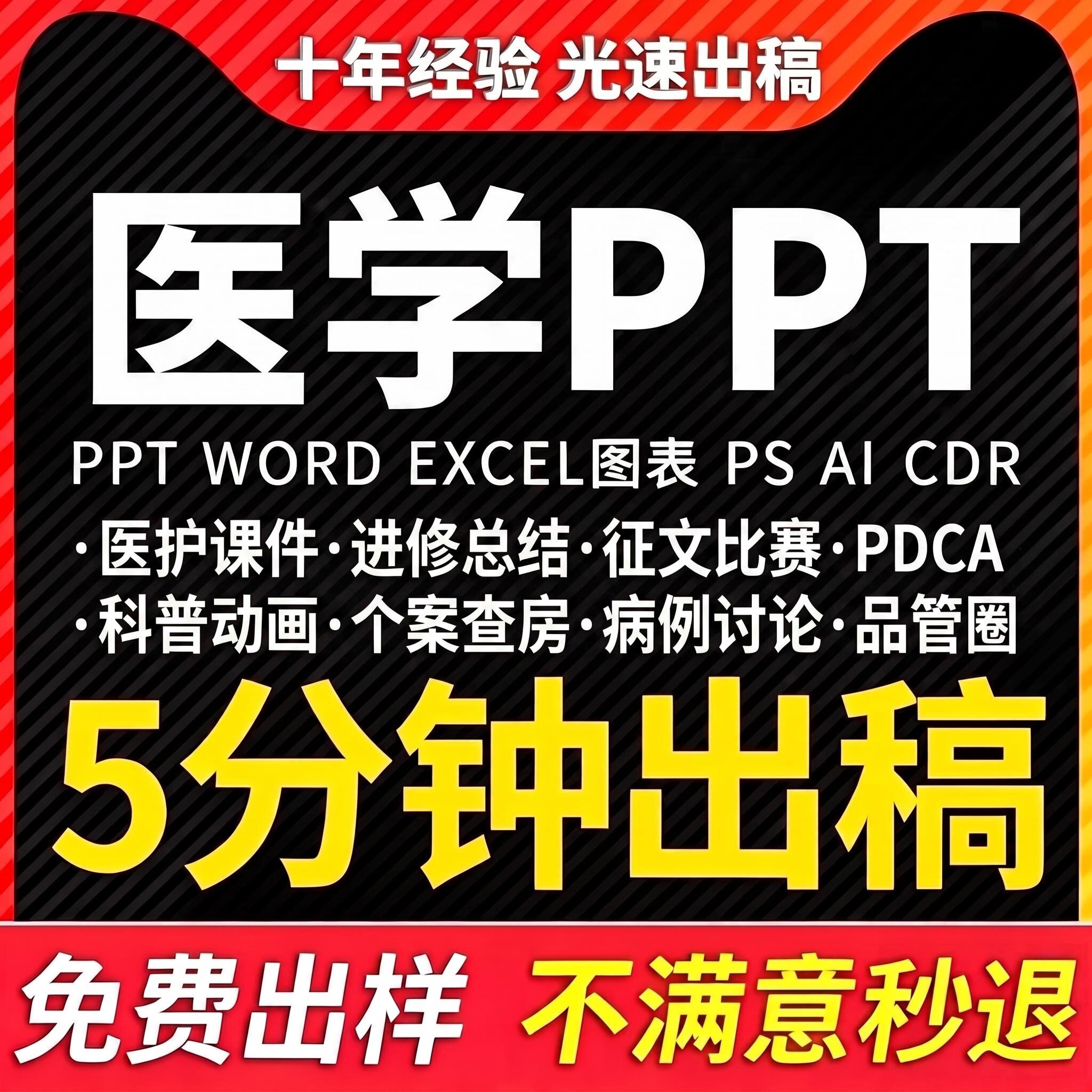 医学ppt代制作品管圈制作护理ppt护理个案护理查房医疗课件专案图片
