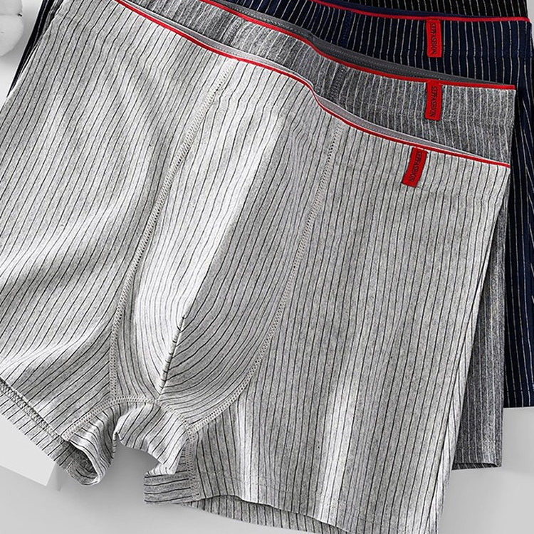 2025新款男士内裤条纹四角裤头