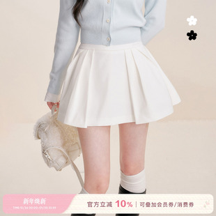 25aw 简约百搭纯色A字短款 Geek 立体压褶 半身裙 chic Kroche