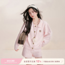 艾米同款 Kroche 25aw 撞色贴布绣翻领毛衣开衫A字短裤长裤三件套