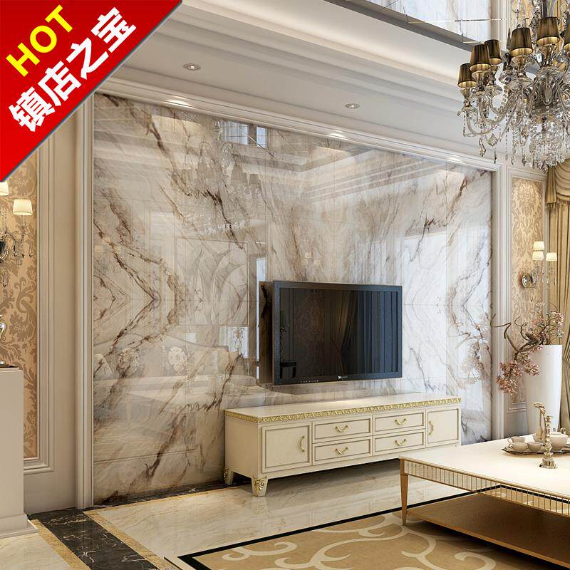 欧式微晶石电视背景墙瓷砖客厅大理石简欧现代简q约背景墙装饰边
