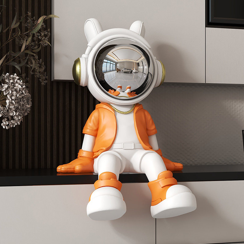 宇航员太空人大型坐姿摆件客厅电视柜玄关柜台装饰品乔迁开业礼品