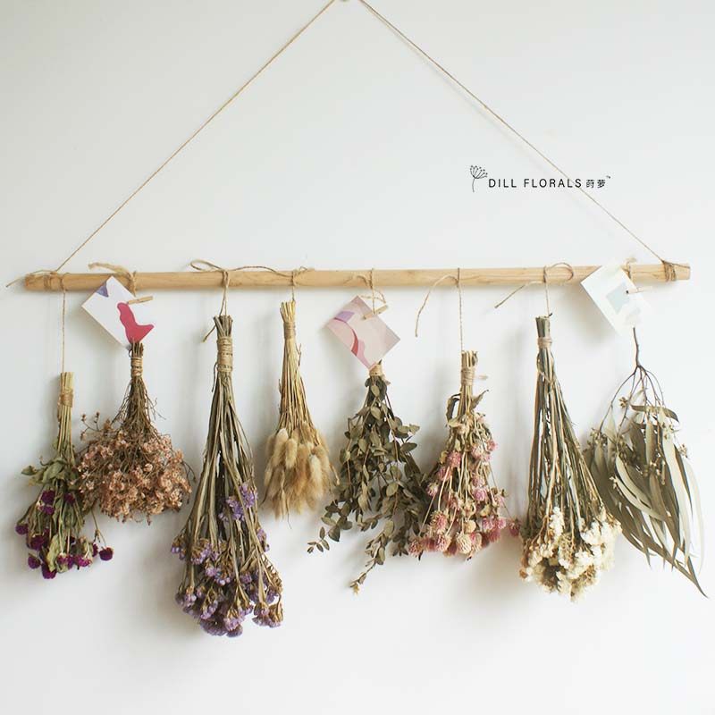 自然干枝创意壁挂干花挂件花架花束墙面天然干花悬挂卧室布置房间