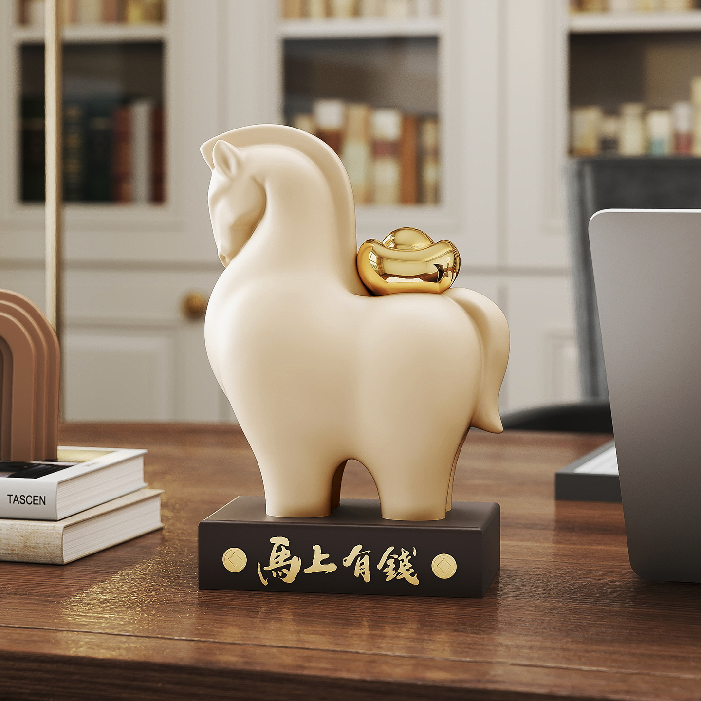 马上有钱生肖马摆件客厅玄关柜电视柜桌面装饰品轻奢乔迁开业礼物