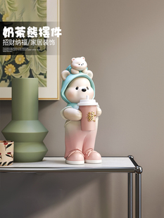 卡通熊桌面装饰品家庭装饰品客厅入口酒柜装饰品治愈生日礼物的女
