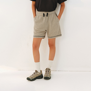 户外运动健身松紧腰舒适休闲裤 新款 男春夏季 ATRY复古条纹抽绳短裤