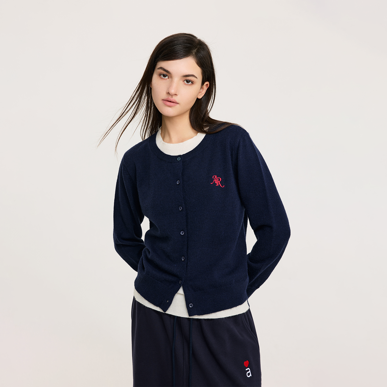 ATRY假两件开衫毛衣外套