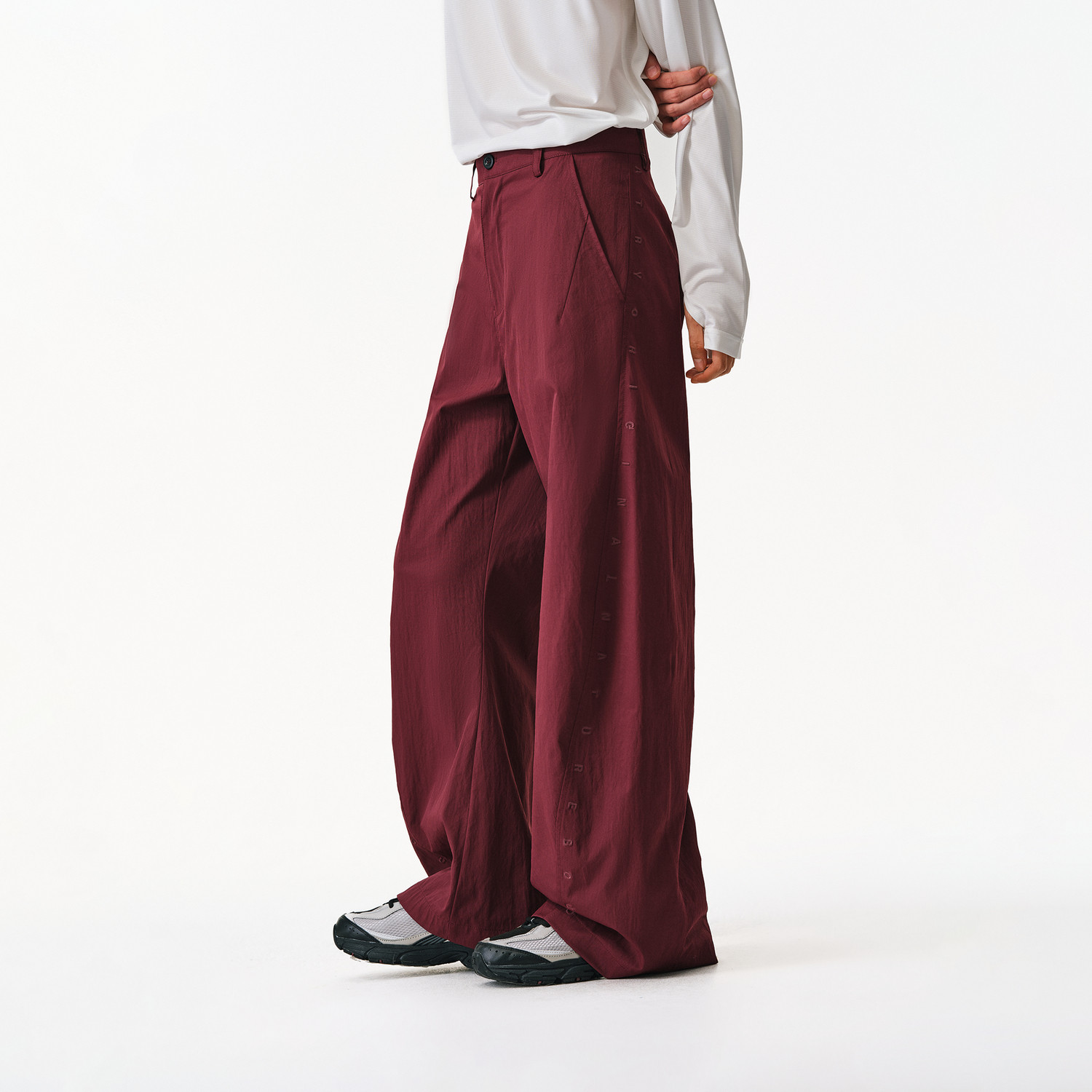 户外速干休闲裤潮牌弯刀阔腿裤男