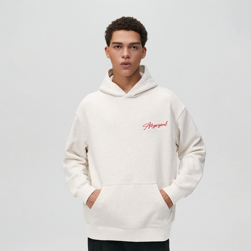 花体小LOGO刺绣连帽卫衣