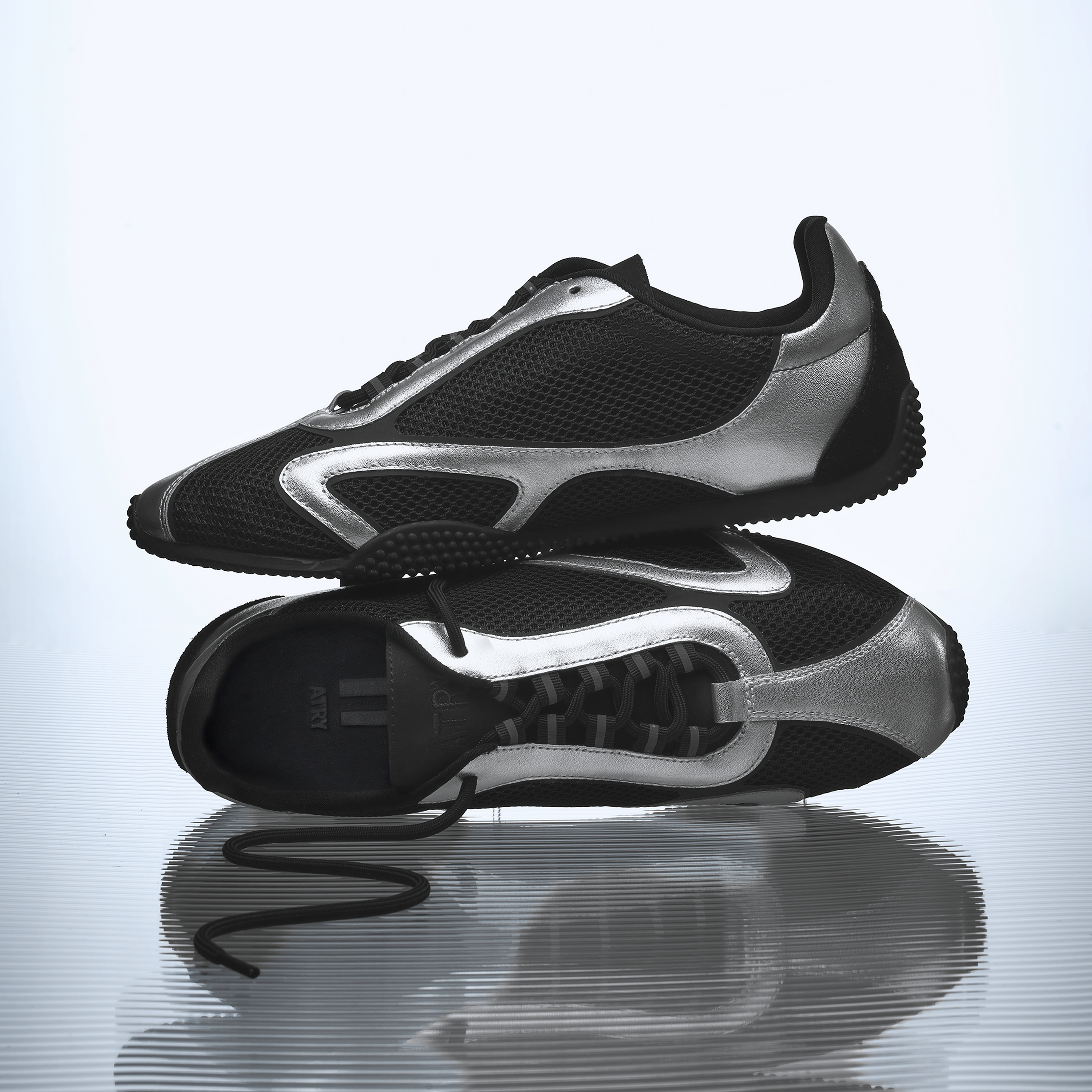 ATRY黑银撞色机能风德训鞋男春季新款美式复古户外透气舒适运动鞋,流行男鞋,德训鞋,淘宝优惠券,粉丝福利购,淘宝优惠卷