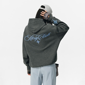 撞色字母印花休闲重磅帽衫 ATRY北极星花体刺绣连帽卫衣男春季 新款