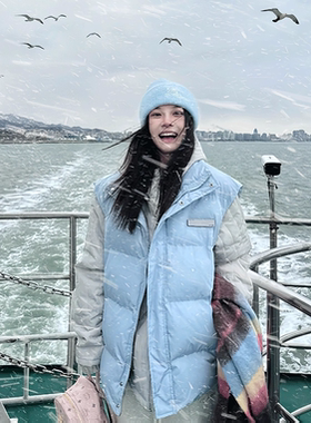 ATRY三合一马甲棉服男冬季美式加厚防寒棉袄保暖连帽厚外套棉衣女