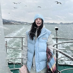 ATRY三合一马甲棉服男冬季 加厚防寒棉袄保暖连帽厚外套棉衣女 美式